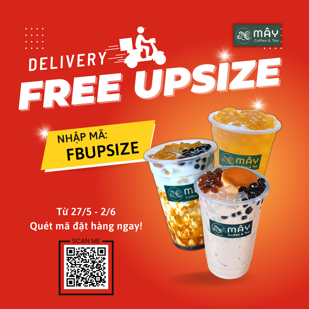 [Ưu Đãi Giao Hàng] Free Upsize - Deal hời từ Mây Coffee Củ Chi